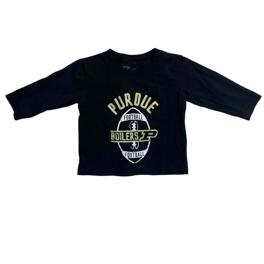 Purdue Boilermakers Football Shirt Toddler 2T Black Long Sleeve Russell